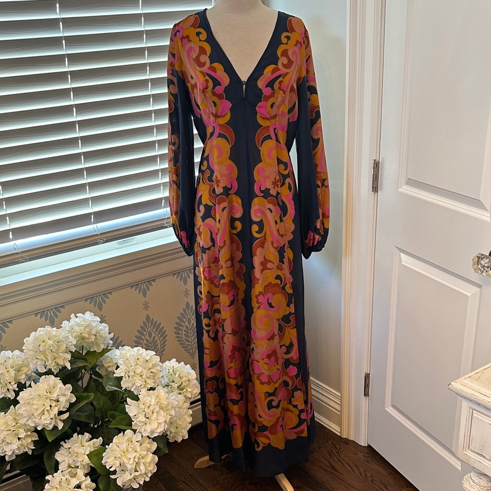 Zimmermann Vibrant multi color silk Maxi Dress size 3